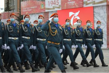 Личный состав института принял участие в генеральной репетиции парада Победы