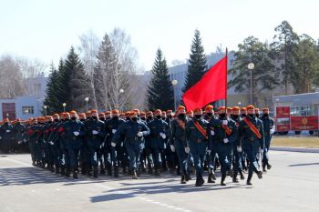 Парадные расчеты вуза приняли участие в первой гарнизонной тренировке Парада Победы 