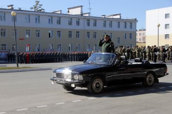 Парадные расчеты вуза приняли участие в первой гарнизонной тренировке Парада Победы 